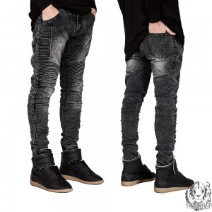 Серые зауженные джинсы варенки YA2