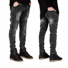 Серые зауженные джинсы варенки YA2